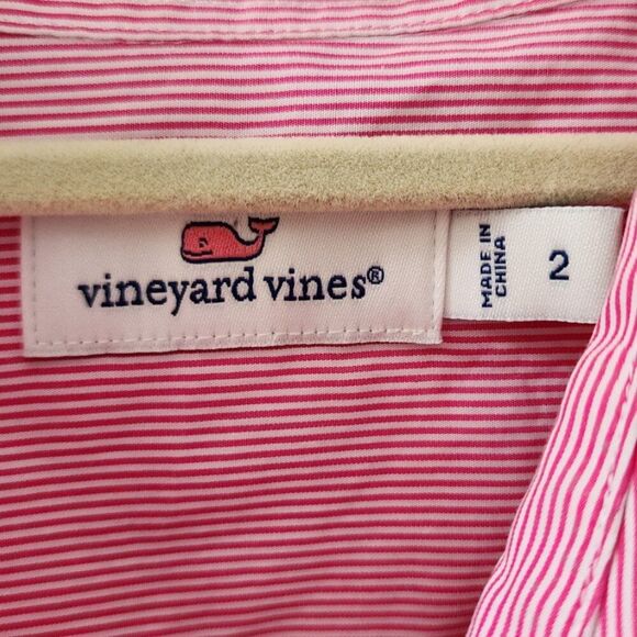 VINEYARD VINES Pullover Shirt | 1/2 Button Down, Collar, Roll Tab | Women's 2 - Picture 7 of 10